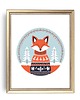 grafiki i ilustracje PLAKAT świąteczny zimowa ilustracja lis pokój dziecka 1