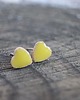 kolczyki ceramiczne Małe żółte serduszka "Słoneczna Łąka" kolczyki ceramiczne 2