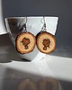 kolczyki drewniane Drewniane kolczyki - żołędziowe ludziki 1