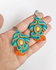 kolczyki soutache Kolczyki sutasz - drewniany koralik 1