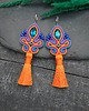 kolczyki soutache Kolczyki sutasz z chwostami kolorowe długie na wiosnę Cosima 2