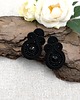 kolczyki soutache Kolczyki sztyfty sutasz małe czarne Gracia z kryształkami 2