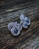 kolczyki soutache Małe , szare, eleganckie kolczyki sutasz 3