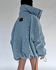 kurtki damskie Kurtka jeansowa typu bomber oversize denim light blue 7