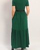 sukienki maxi damskie SUKIENKA ZIELONA MAXI BOHO FALBANY r 34-54 4