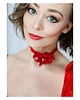 chokery Jedwabny  czerwony choker 6