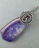 wisiory Mall - wisiorek z agatem i oksydowanym srebrem, wire-wrapping 1
