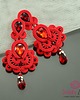 kolczyki soutache Czerwone kolczyki sutasz 2