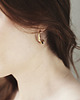 kolczyki srebrne Kolczyki srebrne WAVES Semicircle / gold silver earrings 3