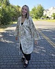 sukienki midi damskie Kimono z pasem z frędzlami tłoczony wzór. 4