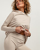 bluza z kapturem damska Szeroka bluza z kapturem T379, jasnobeżowa 1