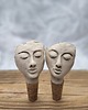 butelki wielorazowe Zestaw ceramicznych korków do wina Twarze handmade 2