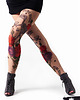 legginsy Legginsy cieliste z tatuażem Wild Birds 4