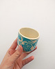 kubki Czarka turkusowa roślinna sgraffito 4