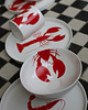patery i talerze Talerz porcelanowy z rakiem LA LUZ / 21 cm 2