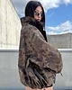 kurtki damskie Camo looseZip oversize jacket 4