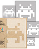 naklejki ścienne do pokoju dziecka SZABLONY MALARSKIE WIELOKROTNE 5 szt. // SPACE INVADERS #1 2