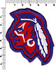 naszywki na ubrania Naszywka naprasowanka INDIANIN AMERYKANIN termo haft 6,3x7,2cm 1