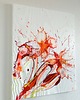 obrazy Pomarańczowe Kwiaty II 50x60 cm obraz abstrakcyjny ręcznie malowany 1