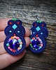 kolczyki soutache Granatowe kolczyki soutache 2