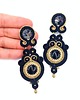 kolczyki soutache "Night" czarno-złote kolczyki sutasz 2