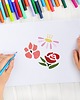 gry edukacyjne dla dzieci Szablony do rysowania dla dzieci // zestaw 8 szt. // KWIATY 2