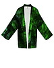 szlafroki damskie Aksamitne KIMONO/ narzutka/ wiązana bluza, autorski print ZIELONE JEZIORA 3