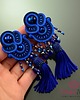 kolczyki soutache Kobaltowe kolczyki sutasz z chwostem 2