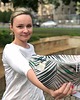 saszetka nerka Nerka welurowa z liśćmi palmy "relaks" 1