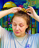 gumki do włosów Jedwabna scrunchie z upcyklingu 4