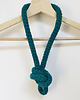 naszyjniki - inne Naszyjnik dzianinowy boho handmade bawełna 1