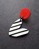 kolczyki z masy plastycznej Kolczyki paski no5 1