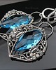 kolczyki wire wrapping Lazurowe Ośmiornice - kolczyki wire wrapping 1