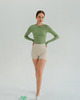 bluzki z długim rękawem damskie Longsleeve do jogi damski VOGUE - pistachio green 2