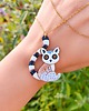 wisiory Naszyjnik z lemurem, amulet z zawieszką w kształcie lemura, lemur, boho 2