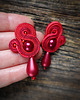kolczyki soutache Bordowe kolczyki soutache 2