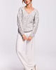 swetry damskie Sweter z dekoltem w serek-szary(M-510) 1