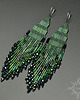 kolczyki szklane Arbara, zielone "indiańskie" kolczyki, beading 1
