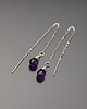kolczyki wire wrapping Kolczyki krople ametyst długie przewlekane wire wrapping 6