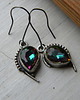 kolczyki wire wrapping tęczowe kryształy  - kolczyki 2