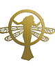 inne Dekoracyjny panel ażurowy, SECESJA, WOMAN DRAGONFLY, Dekoracja ścienna 3D, Or 1