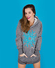 bluza z kapturem damska Bluza Hoodie śnieżynka Szara 1