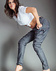 spodnie materiałowe damskie Spodnie Rockersy Szare 1