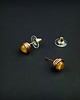 kolczyki wire wrapping Kolczyki sztyfty z żółtym agatem 8