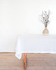 obrusy i serwetki Lniany obrus z listwą PURE WHITE 1