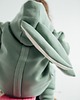 bluzy dla chłopców Bluza z kapturem z uszami królika dla dziecka zielona 3
