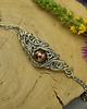 bransoletki wire wrapping Bransoletka z brązową perłą, wire wrapping perła 3