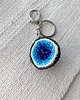 breloki Szydełkowy brelok zawieszka Minerał geoda niebieski 2