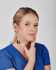 kolczyki szklane Długie kolczyki w odcieniu perłowego kobaltu Ebru e48/76 2