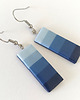 kolczyki z masy plastycznej Geometryczne granatowe wiszące kolczyki 3